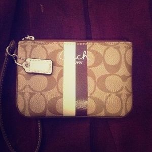 Coach Leather Wristlet
